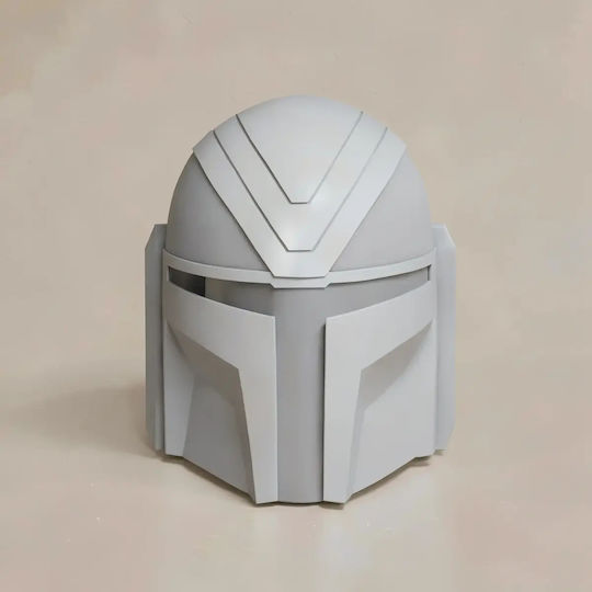 Unbemalte 3d Sammelbare Figur Cosplay Mandalorianer Helm Mandalorian Moon Knight Tragbar Bemalung Diy Geschenk Farben 30 Cm 1:6