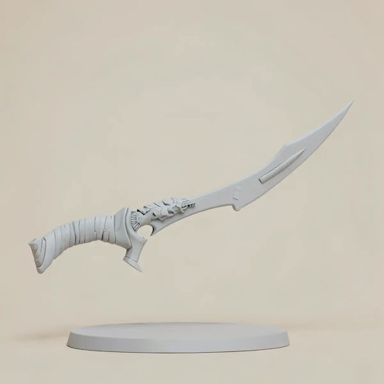 Unbemalte 3d Figur Cosplay Predator Badlands Schwert V2 Bemalt Diy Geschenk Farben 30 Cm 1:6