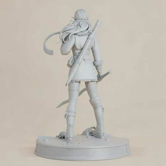 Unbemalte 3D Figur Ciri Witcher Winter Bemalung Diy Geschenk Farben 15,2 Cm 1:12
