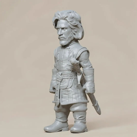 Unpainted 3D Figure Game Thrones Jon Snow Night Watch Chibi 3D Printing Figurine Painting DIY Gift Colors 30 Cm 1:6
