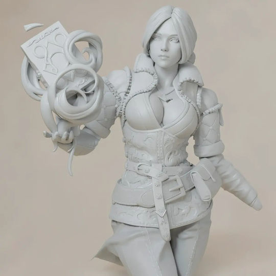 Unbemalte 3d Figur Triss Merigold Stehend Aus Der Hexer Bemalen Diy Geschenk Farben 30 Cm 1:6