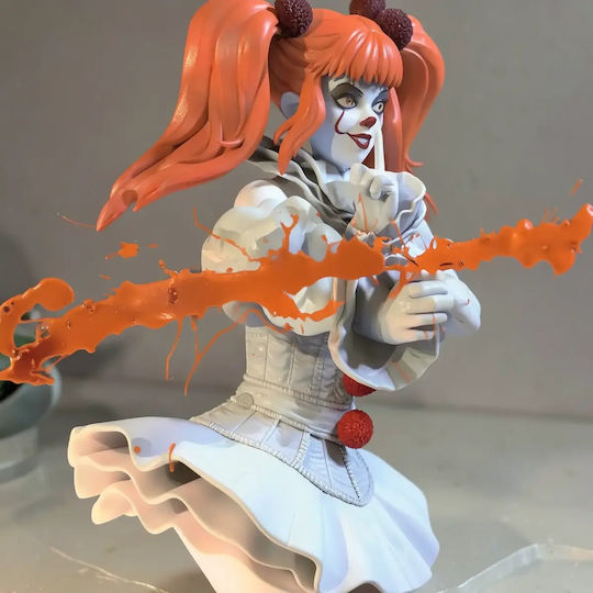 Unpainted 3D Figure Lady Pennywise V2 Fanart Painting DIY Gift Colors 30 Cm 1:6