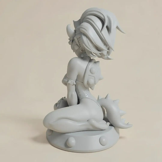 Unpainted 3D Figure Bowsette Bad Mushrooms 3D Printing Figurine Super Mario Painting DIY Gift Colors 30 Cm 1:6