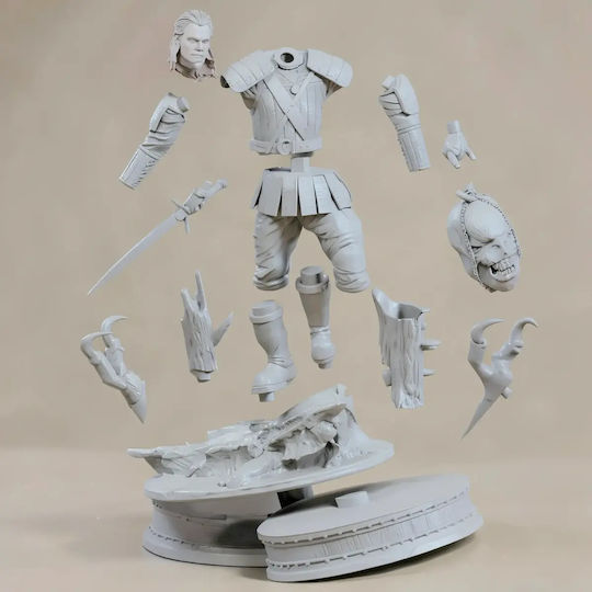 Unpainted 3D Figur Geralt Rivia Henry Cavill Aus Witcher Bemalbar DIY Geschenk Farben 20 Cm 1:8