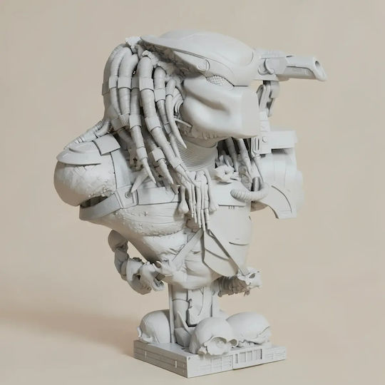 Άβαφη 3d Φιγούρα Predator Armor Bust Model Βάψιμο Diy Δώρο Χρώματα 20 Cm 1:8