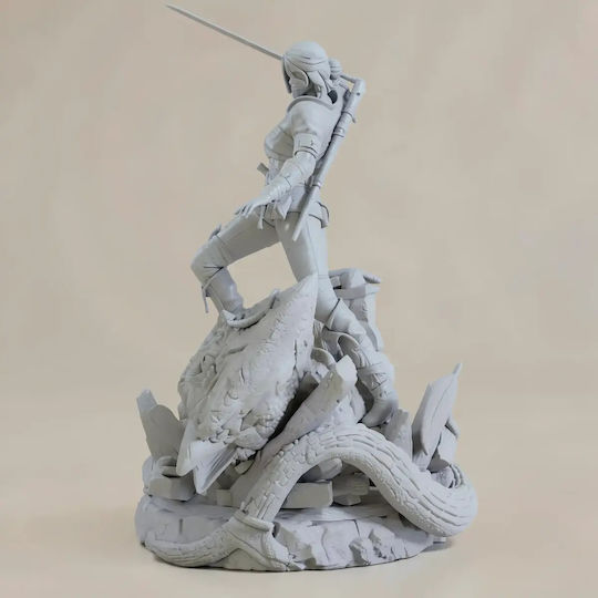Unbemalte 3d Figur Ciri Witcher Dämon 3d Bemalung Diy Geschenk Farben 20 Cm 1:8