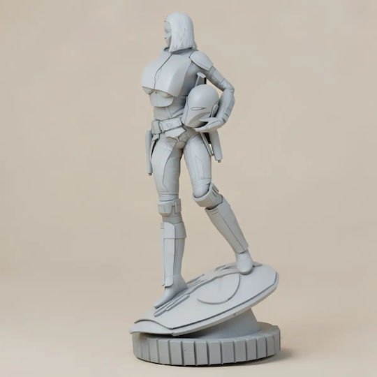 Unbemalte 3d Figur Bo Katan Mandalorian 1 10 Bemalung Diy Geschenk Farben 15,2 Cm 1:12