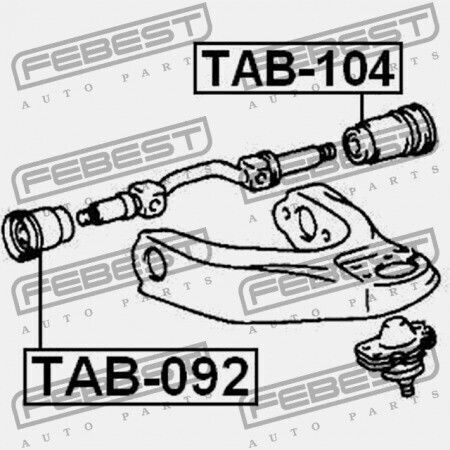 Front Upper Control Arm Bushing Toyota Liteace Van Wagon Cr2 Kr2 Yr2 1992.01-1995.01 Eu 48635-28010