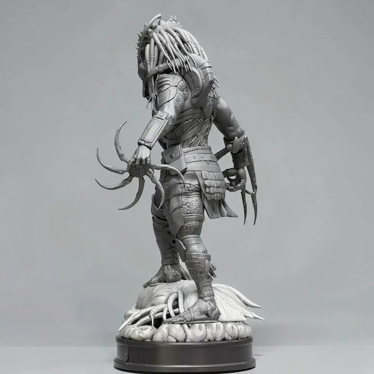 Unbemalte 3d Figur Wolf Predator 3d Druckmodell Bemalen Diy Geschenk Farben 30 Cm 1:6
