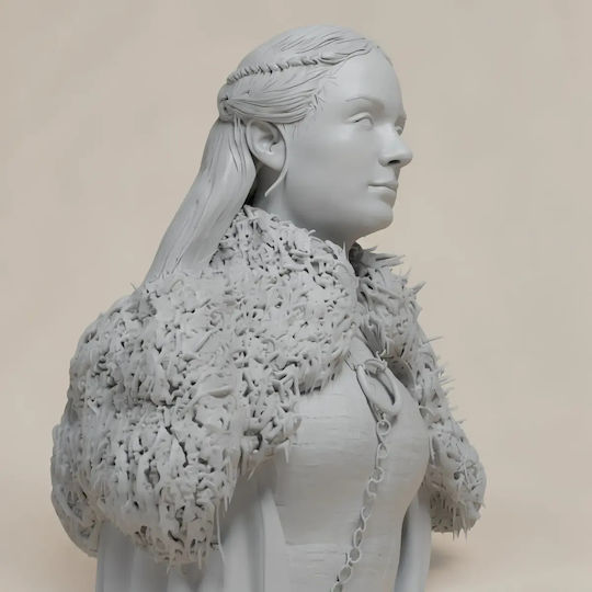 Unpainted 3D Figure Sophie Turner Sansa Stark Game Thrones Ready To Paint DIY Gift Colors 30 Cm 1:6