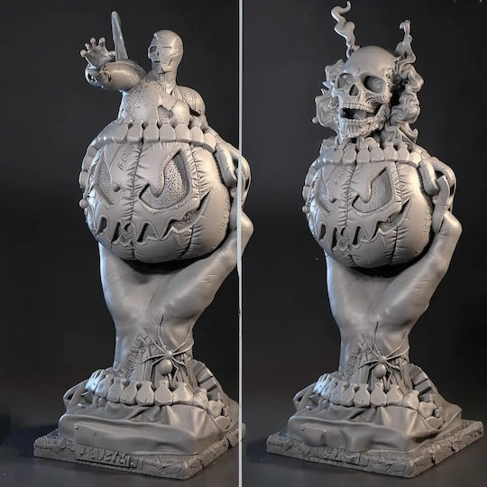 Άβαφη 3D Фигура Bad Dream Хелоуин Боядисване DIY Подарък Цветове 20 см 1:8