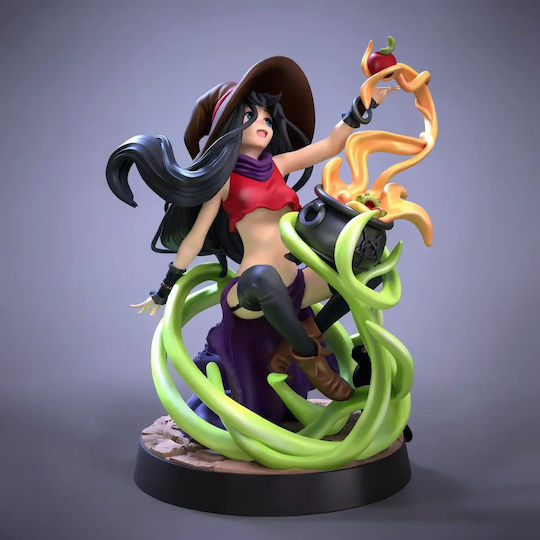 Unpainted 3D Figure Witch Halloween Painting DIY Gift Colors 20 Cm 1:8