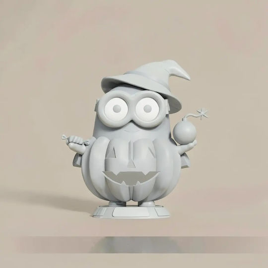 Άβαφη 3D Фигура Хелоуин Bob Minion Files Боядисване DIY Подарък Цветове 15,2 см 1:12
