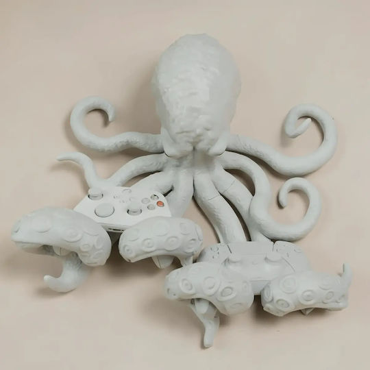 Unpainted 3D Figure Octopus Controller Headphone Holder 3D Painting DIY Gift Colors 30 Cm 1:6