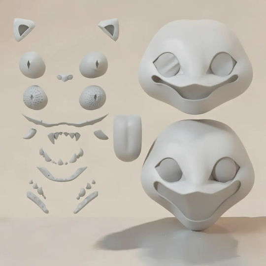 Άβαφη 3d Sammelbare Figuren Cosplay Tiger Kpop Demon Hunter Maske Βάψιμο Diy Δώρο Χρώματα 15,2 Cm 1:12