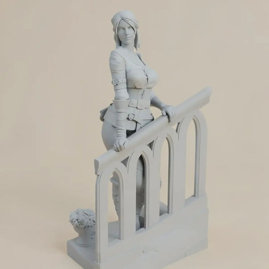 Άβαφη 3d Φιγούρα Ciri By Stair 3d Βάψιμο Diy Δώρο Χρώματα 15,2 Cm 1:12