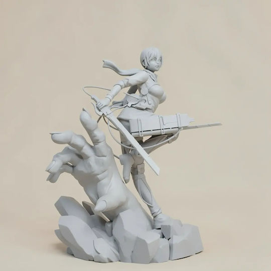 Άβαφη 3d Φιγούρα Mikasa Titan Hand Base Βάψιμο Diy Δώρο Χρώματα 15,2 Cm 1:12
