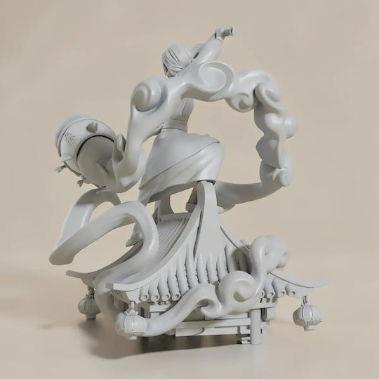 Unpainted 3D Figure Mulan On Roof Sculptures 3D Printing Painting DIY Gift Colors 15.2 Cm 1:12