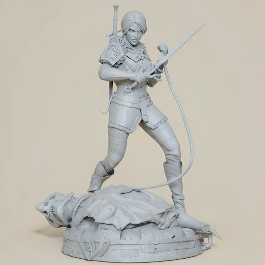 iLovePrints Sammelbare Figuren Άβαφη 3d Figur Ciri Witcher Ketten-Schwert 185mm Bemalen Diy Geschenk Farben 20 Cm 1:8