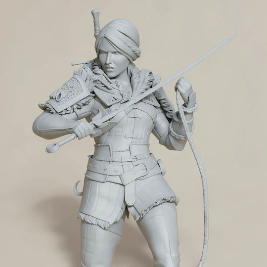 iLovePrints Sammelbare Figuren Άβαφη 3d Figur Ciri Witcher Ketten-Schwert 185mm Bemalen Diy Geschenk Farben 20 Cm 1:8