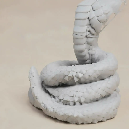 Άβαφη 3d Φιγούρα Basic King Cobra Headphone Holder Βάψιμο Diy Δώρο Χρώματα 20 Cm 1:8