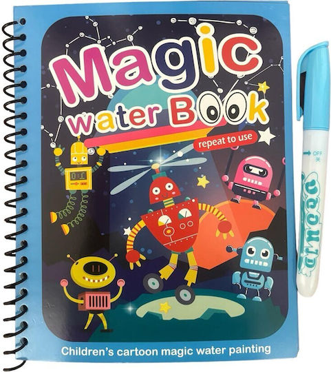 Carte De Colorat Magică Apă Robot Lume