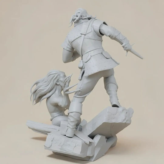 Unbemalte 3d Figur Geralt Witcher Buchreihe 251mm Bemalung Diy Geschenk Farben 15,2 Cm 1:12