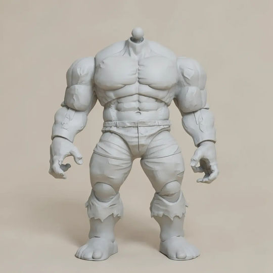Άβαφη 3d Φιγούρα Hulk Marvel Legends Scan Βάψιμο Diy Δώρο Χρώματα 20 Cm 1:8