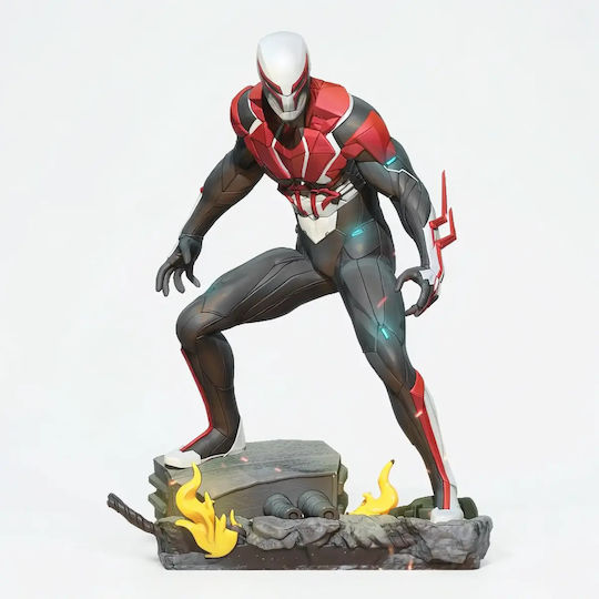 Unpainted 3D Figure Spiderman 2099 Fire Base Painting DIY Gift Colors 15.2 Cm 1:12