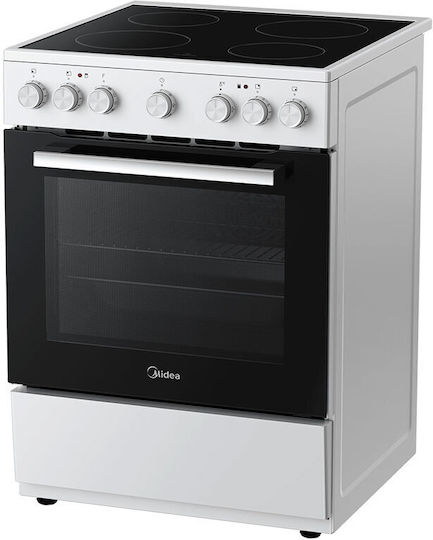 Midea Печка 70л с Керамични Плотове Ш60см Бяла