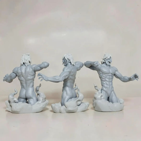 Unbemalte 3d Figur Eren Halbkörper Bereit Für Angriff auf Titan Bemalen Diy Geschenk Farben 20 Cm 1:8
