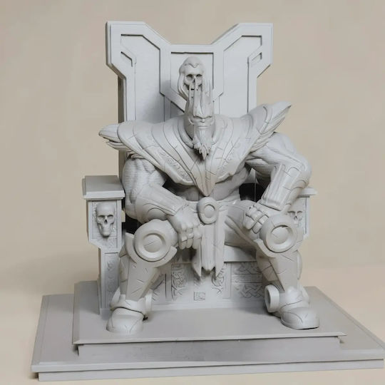 Unpainted 3D Figure Old Thanos On Throne Painting Diy Gift Colors 20 Cm 1:8