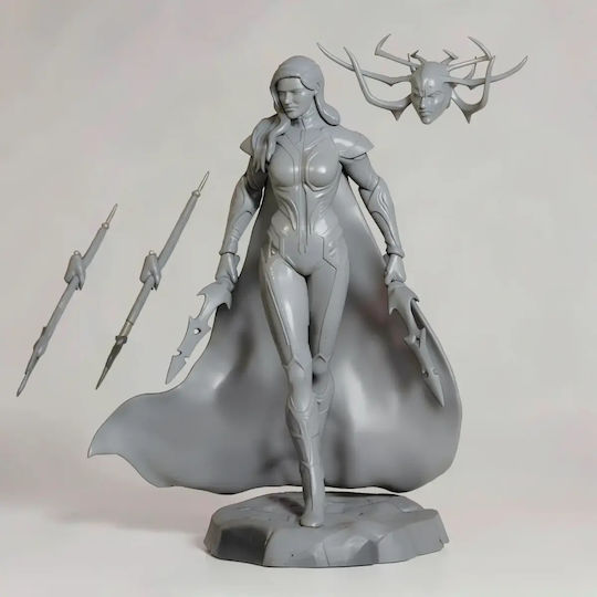 Unpainted 3D Figure Hela Helmet 3D Printing Model Thor Painting DIY Gift Colors 20 Cm 1:8