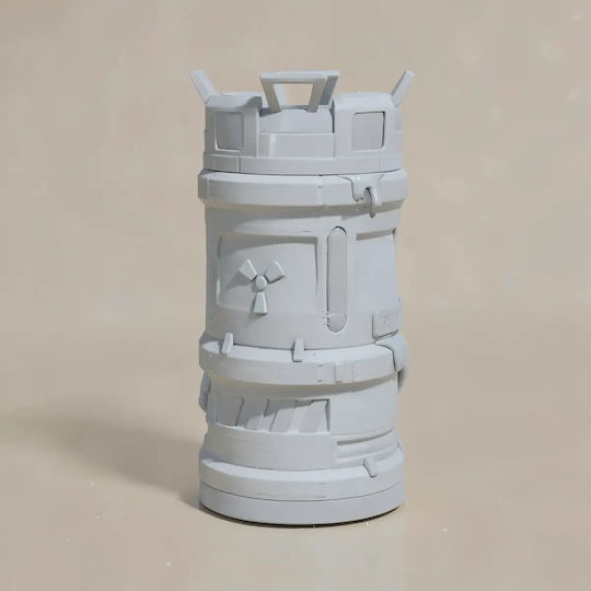 Figurină 3D Nevopsită Basic Toxic Waste Can Holder Vopsire Diy Cadou Culori 30 Cm 1:6
