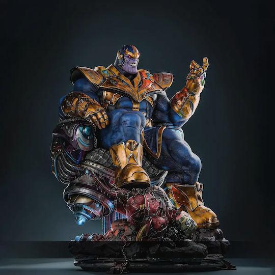 Άβαφη 3d Φιγούρα Thanos Conqueror On Throne Digital Βάψιμο Diy Δώρο Χρώματα 30 Cm 1:6