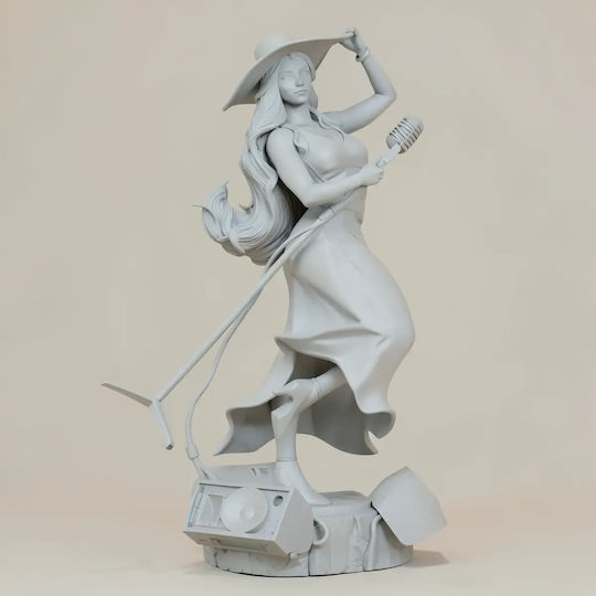 Unpainted 3D Figure Pauline Super Mario Odyssey 250mm 3D Painting DIY Gift Colors 30 Cm 1:6
