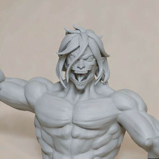 Unbemalte 3d Figur Eren Halbkörper Bereit Angriff auf Titan Bemalt Diy Geschenk Farben 30 Cm 1:6