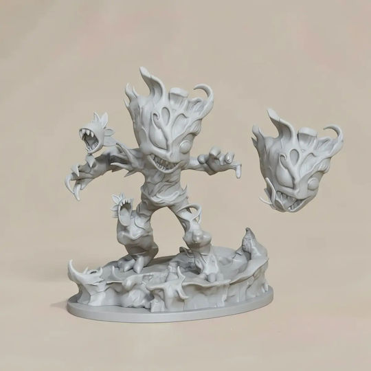 Unpainted 3D Figure Venom Groot Chibi V2 Painting DIY Gift Colors 20 Cm 1:8