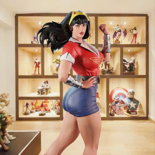 Άβαφη 3d Φιγούρα Bombshell Wonder Woman V2 Βάψιμο Diy Δώρο Χρώματα 20 Cm 1:8