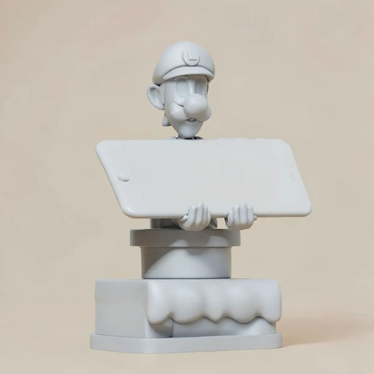 Unpainted 3D Figure Mario Luigi Joystick Holder 3D Painting DIY Gift Colors 15.2 Cm 1:12