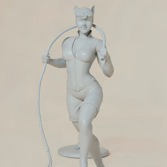 Unpainted 3D Figur Catwoman On Base Painting Diy Geschenk Farben 15,2 Cm 1:12