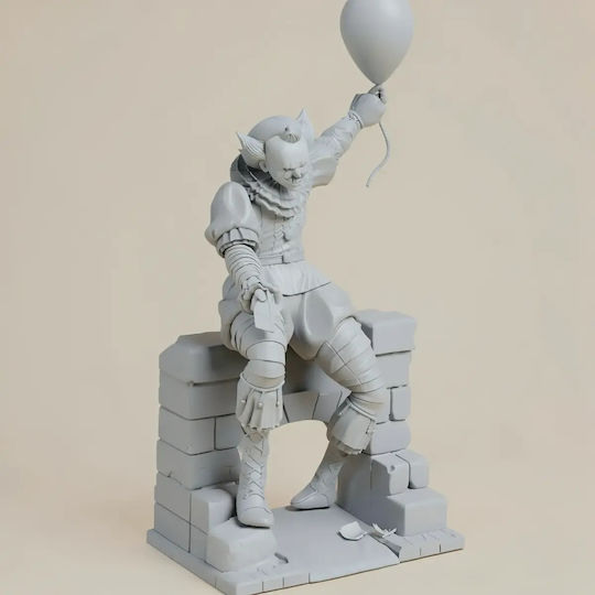 Unpainted 3D Figure Pennywise By Wall Painting DIY Gift Colors 30 Cm 1:6