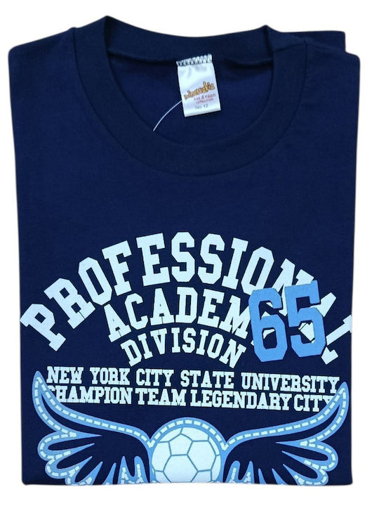 Kinder T-Shirt Kurzärmelig Marineblau