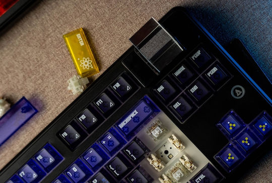 Ajazz MK87 Ασύρματο Gaming Μηχανικό Πληκτρολόγιο Tenkeyless με Custom διακόπτες και RGB φωτισμό (Αγγλικό US) Μωβ