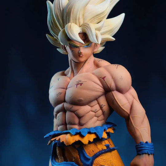 Άβαφη 3D Фигура Син Гоку Супер Саян Без Риза 3D Печат Модел Dragonball Боядисване Направи Си Сам Подарък Цветове 15,2 См 1:12