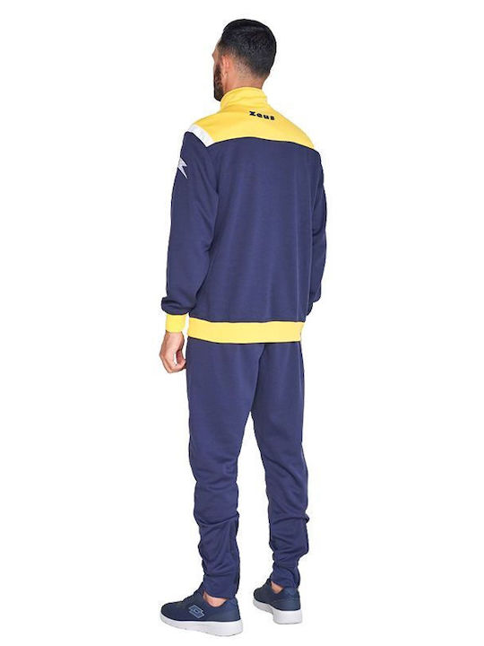 Training Vesuvio Men's Sweatpants Set Glossy with Elastic Navy Blue