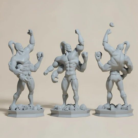 Άβαφη 3d Φιγούρα Basic Collection Goro Mortal Kombat Βάψιμο Diy Δώρο Χρώματα 20 Cm 1:8