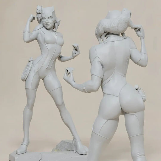 Unpainted 3D Figur Catwoman Diamond Digital Sculpture Painting Diy Geschenk Farben 15,2 Cm 1:12