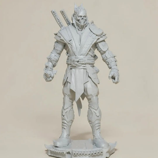 Άβαφη 3D Фигура Scorpion От Mortal Kombat Миниатюра Боядисване Направи Си Сам Подарък Цветове 30 См 1:6
