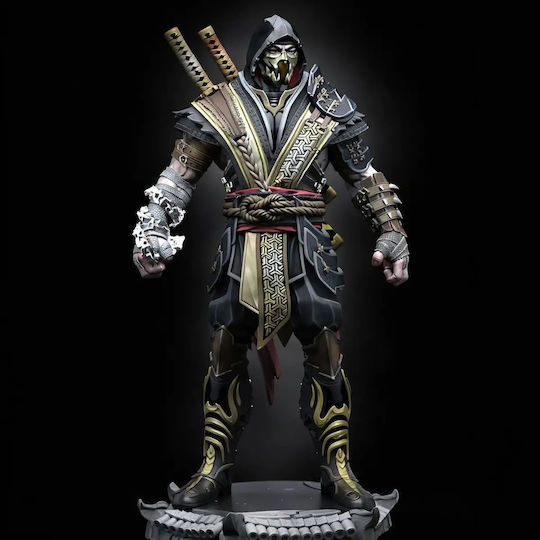 Άβαφη 3D Фигура Scorpion От Mortal Kombat Миниатюра Боядисване Направи Си Сам Подарък Цветове 30 См 1:6